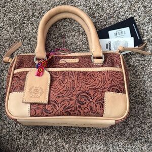 Consuela Brown and Tan Satchel